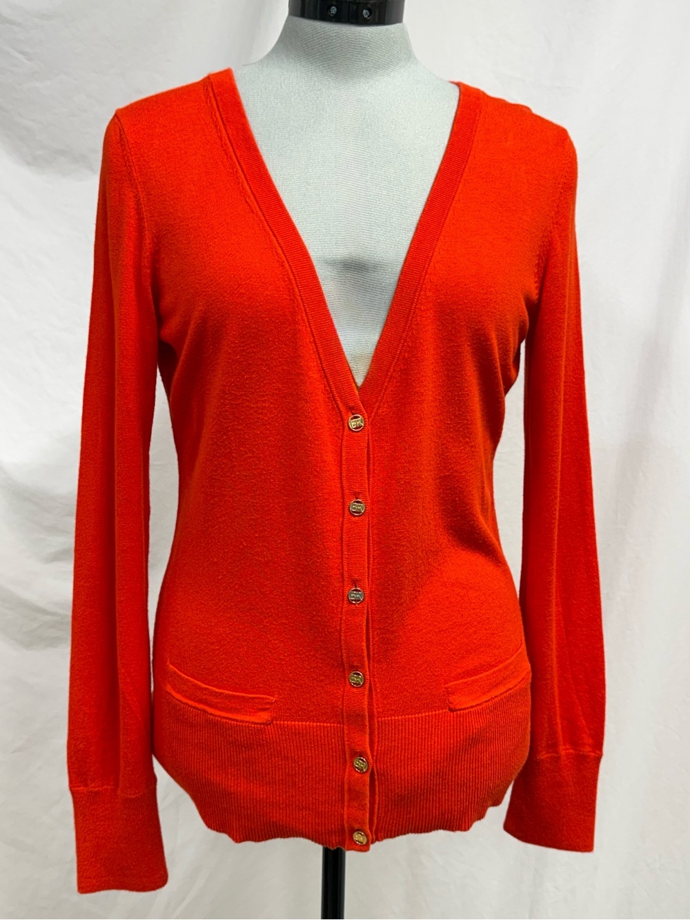 Classic Women's V-Neck Cotton Blend Cardigan Sweater